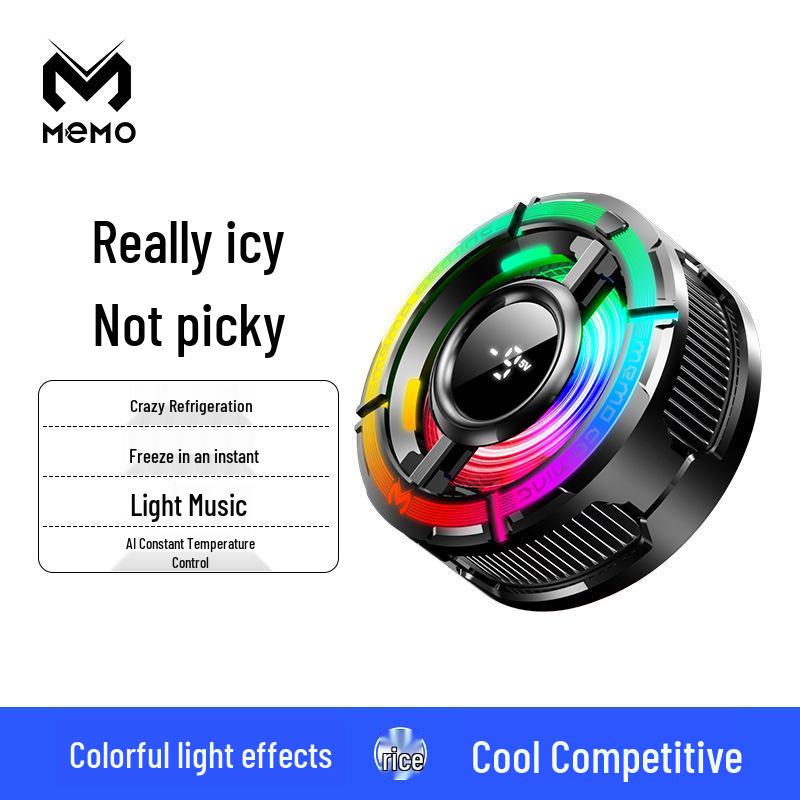 

MEMO CX15: Магнитный беспроводной кулер для телефона с управлением ИИ и двойным использованием, цветная версия и переключатель подсветки 5V AI Colorful Version