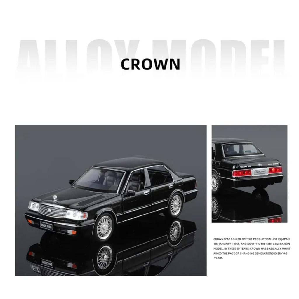 1/32 Toyota Crown 133 JZS133 Alloy Classic Old Car Model Diecast Metal Retro Vehicle Car Model Sound and Light Simulation Kids Toy Gift