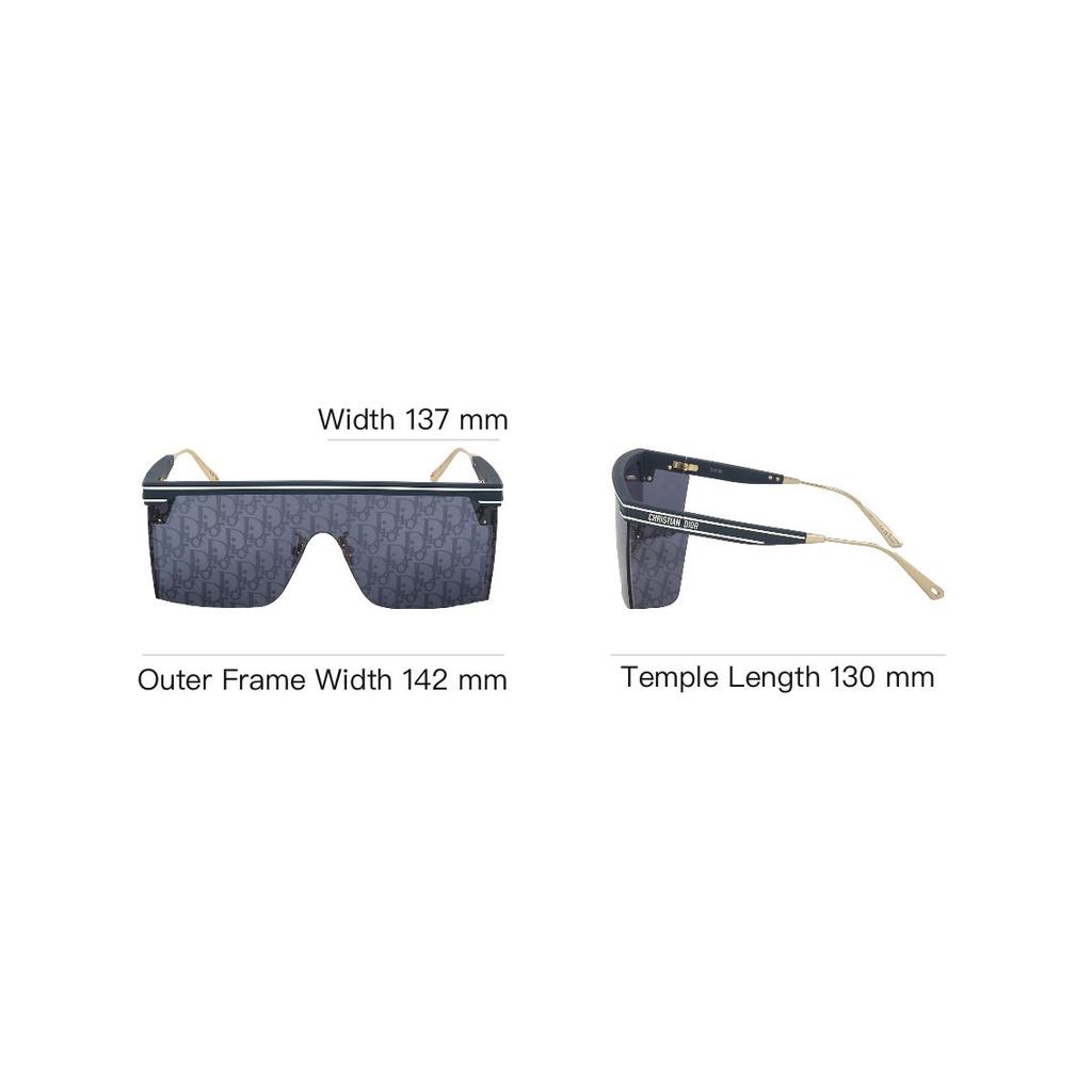 Dior Logo Brow Frame Sunglasses Unisex Sunglasses Blue DIORCLUBM1U31B800