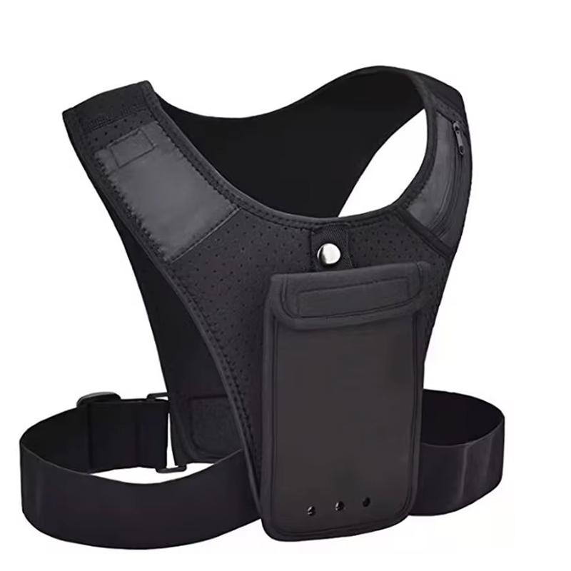 Fitness Running Multi-functional Mobile Phone Holder Bags Portable Hydration Black Reflective Running Vest for Men and Women чёрный