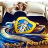 1PC Leeds United Custom Name Patterned Flannel Blanket Suitable For All Seasons for Home Decor Warmth and Comfort Gifts Holiday Present