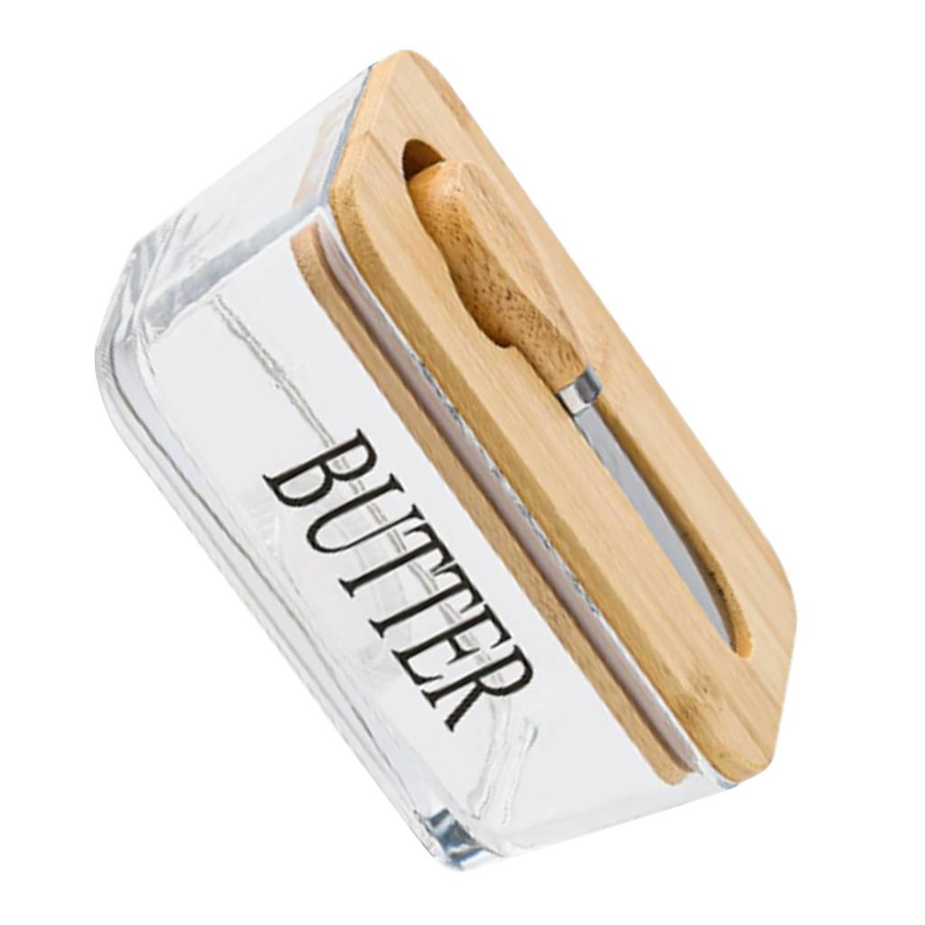 tight Dish with Lid and Cutter 500ml Glass Holder Tray for Countertop and Refrigerator