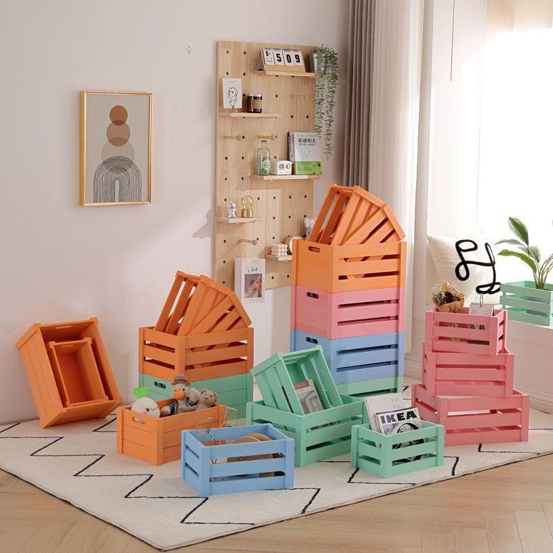 Rectangular Retro Wooden Fruit Storage Box