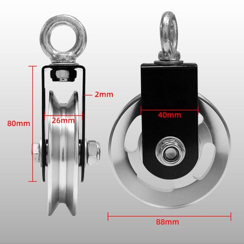 DIY Bracket Aluminum Pulley Bearing Working-Out Fitness Pulley Roller Wheel for Home Gym Equipment Home Accessories
