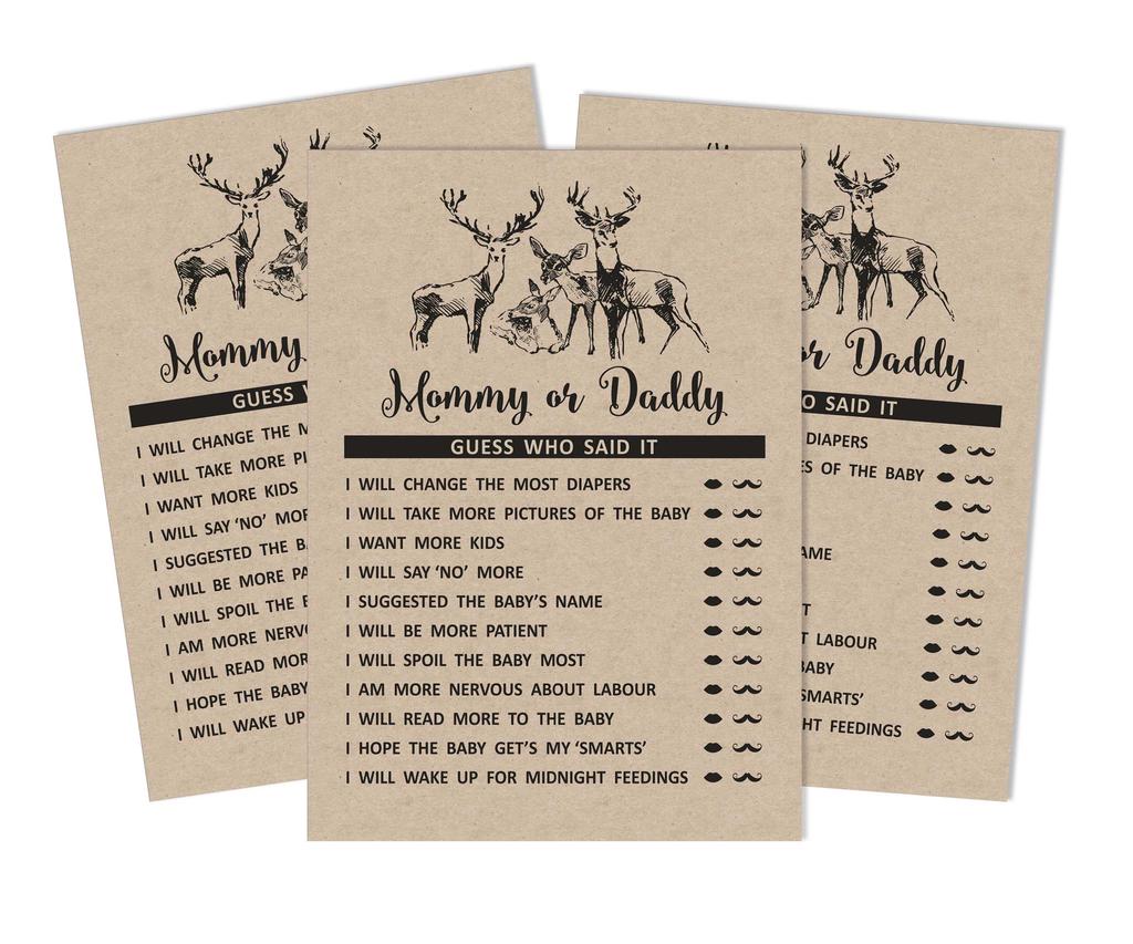 Inkdotpot 50A What'sA In Your PurseA Baby Shower GameA Cards Let The Adventure Begin Activity CardsA Party Idea