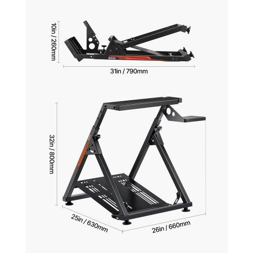 VEVOR Racing Wheel Stand, Adjustable & Foldable Simulator Stand for Logitech G923 G920 G29 G27