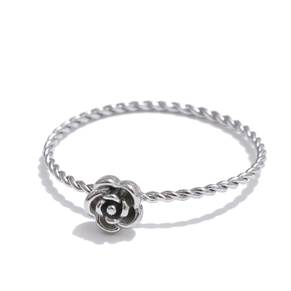 

Yhpup 678# Popular Stainless Steel Metal Cast Small Flower Ring Waterproof Fashion Finger Jewelry 18K PVD Plated Wholesale 6