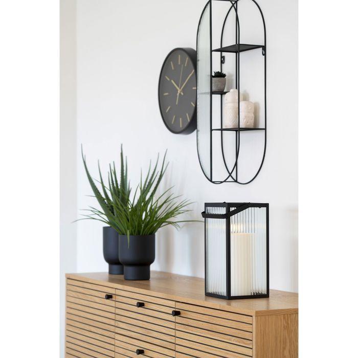 Almonte lanterne noire, transparente.