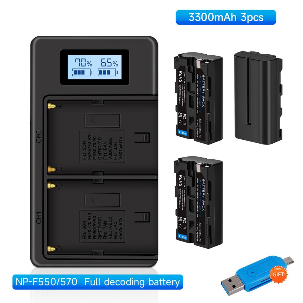 NPF550 NPF570 NPF970 NP F550 F570 F330 NP F970 F770 F960 Kamera Batterie 3300mah für Sony CCD-SC55 TR516 TR716 TR818 Batterien