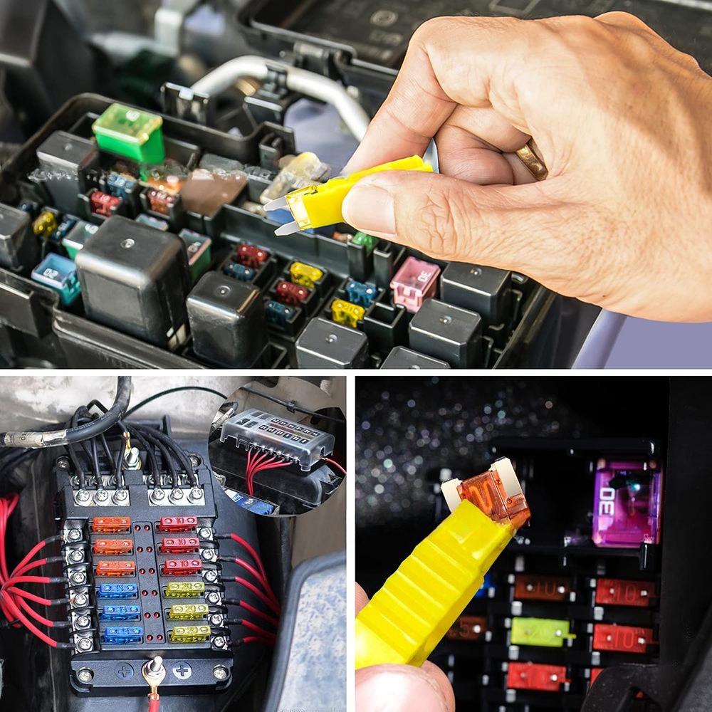 420Pcs Zinc & Aluminum Auto Blade Fuse Assortment Box 2A-40A Standard Mini Car Electrical Safety Fuse Replacement Kit