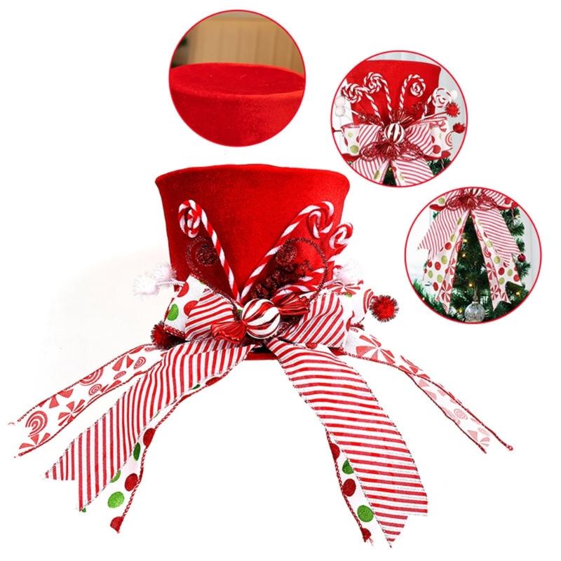 Folding Christmas Tree Top With Big Bowknot Embellishments for Indoor and Outdoor Winter Holiday Party Centerpieces