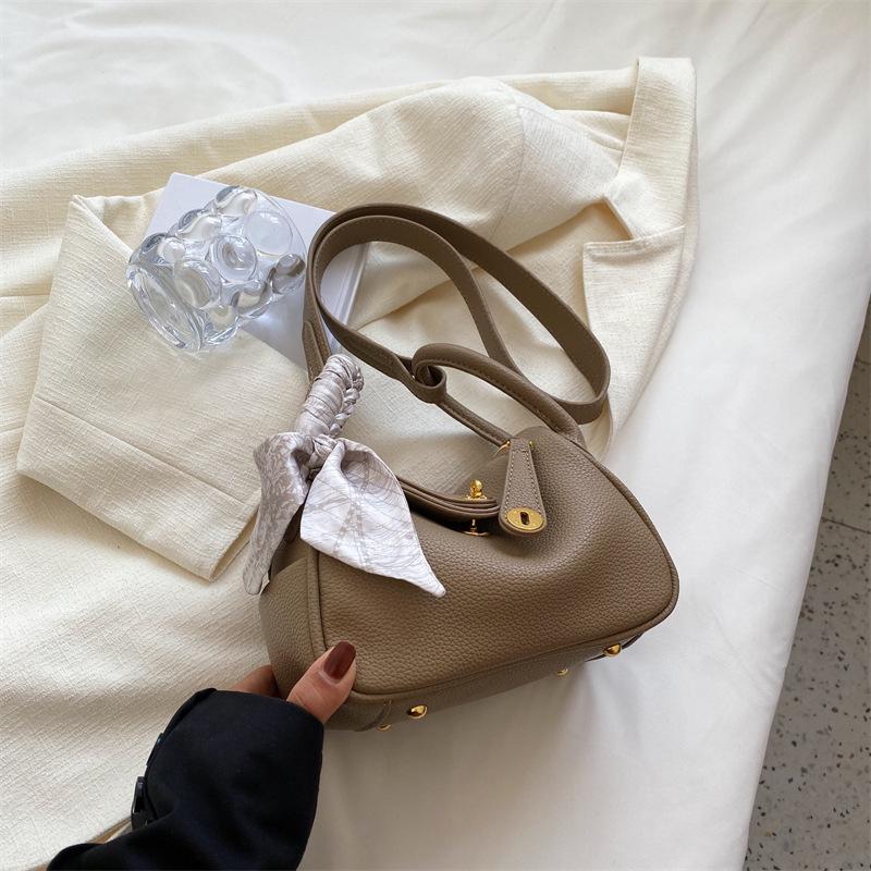 

2025 Корейская Мода Высококлассная Сумка Через Плечо и Кроссбоди - Универсальная Однотонная Сумка-Тренд хаки