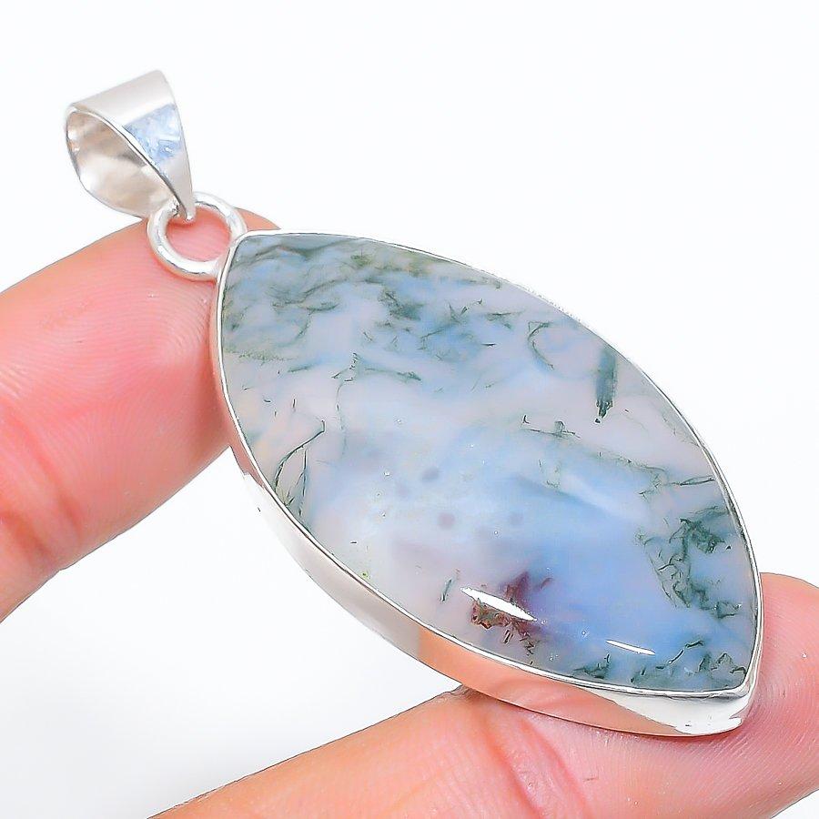 

Black Onyx Gemstone Handmade 925 Sterling Silver Jewelry Pendant 2.29 SU-10893