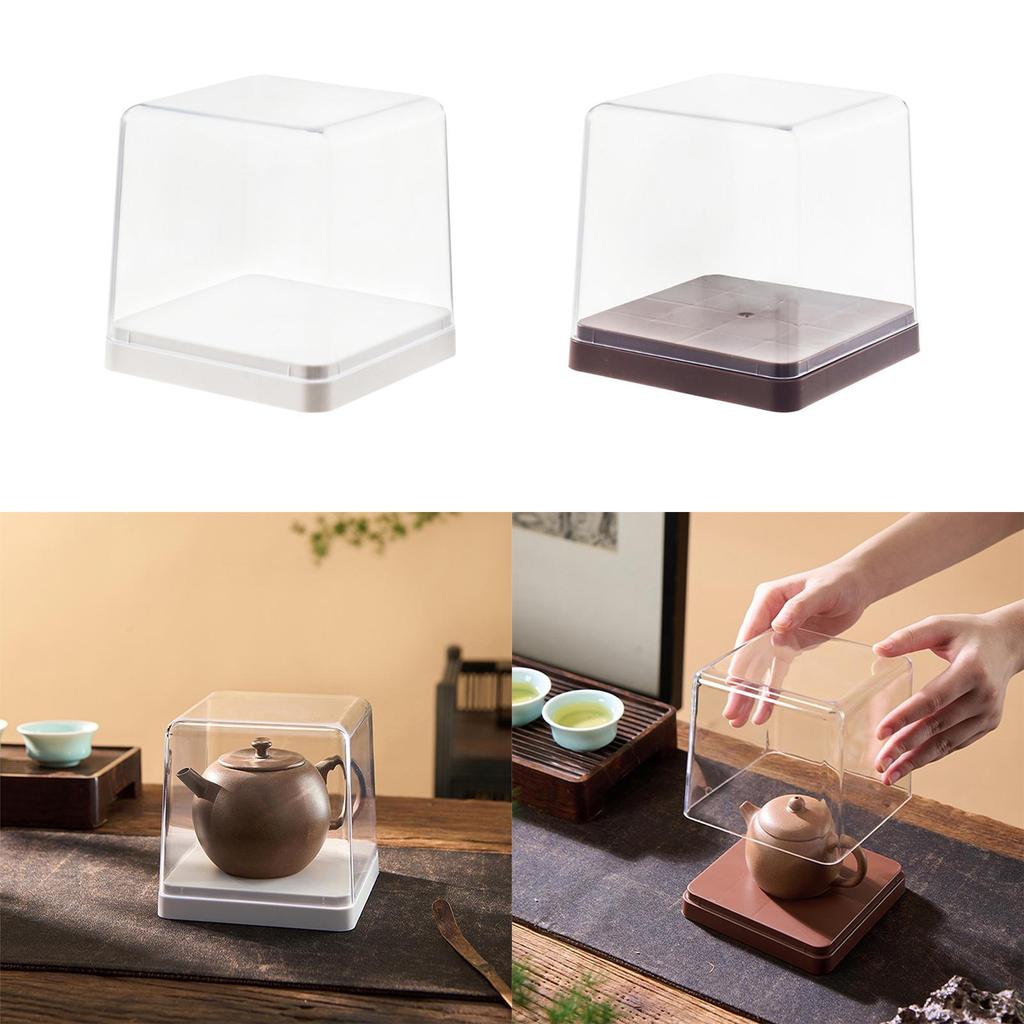 Teapot Storage Box Clear Display Case Home Decor for Displaying Collectibles Living Room