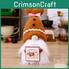 Unique Knitted Shell Hat Gnome Doll With Wood Plaque Perfect For Cozy Home Decoration