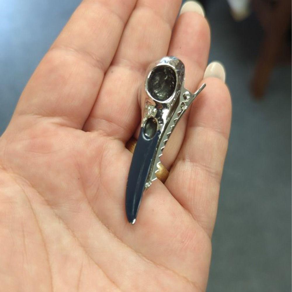 Halloween Party Hairpins Crow Head Women Duckbill Clips Skull Hair Clips Animal Skull Hairpins