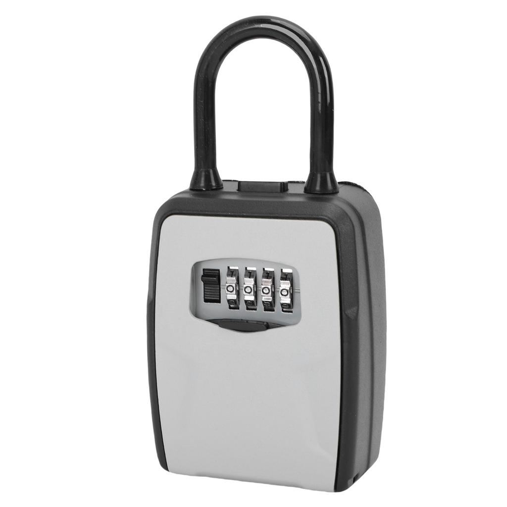 Key Lockbox Aluminum Alloy Large Capacity 4 Digit Combination Key Security Lock Box for   Apartment