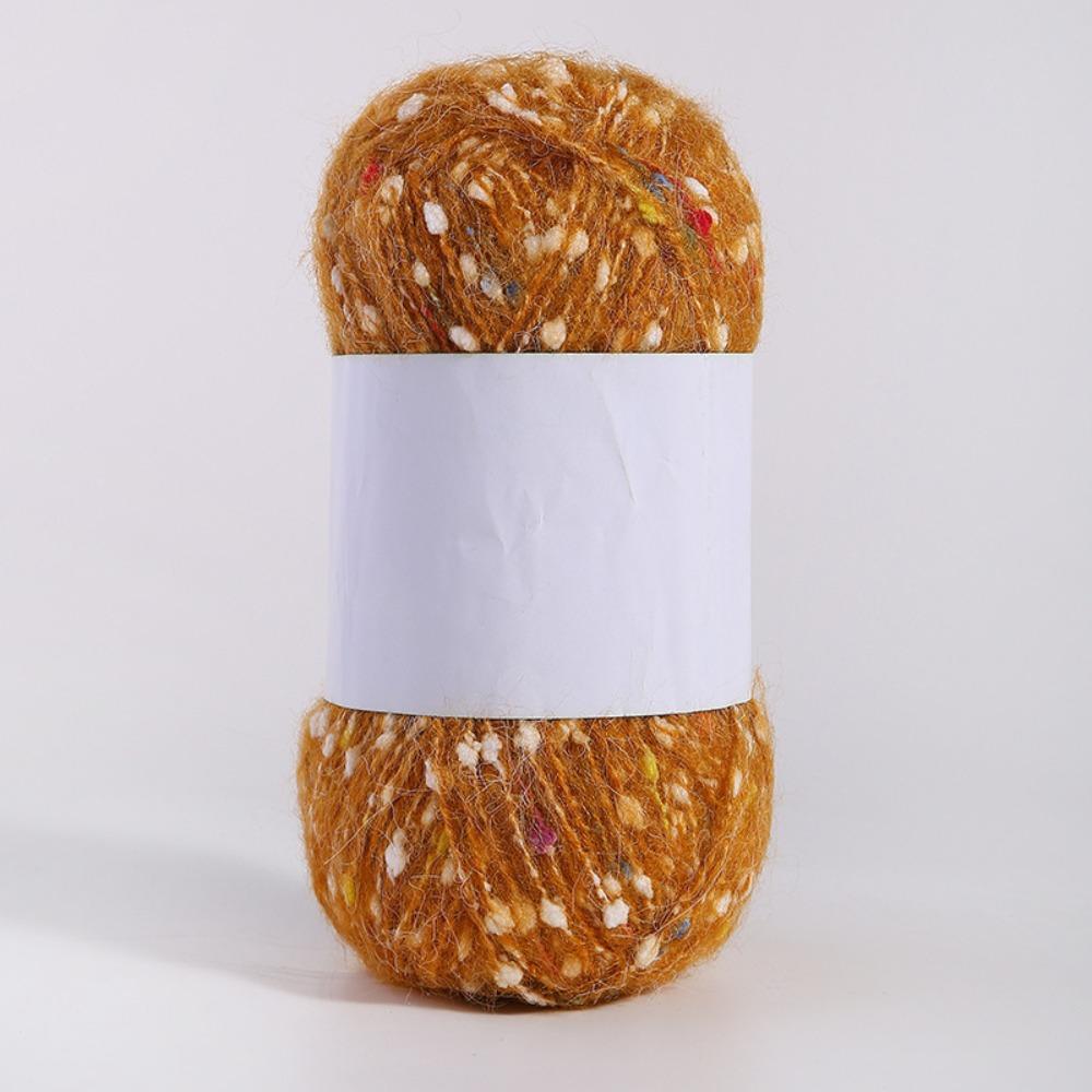 50g/Yumurcak Gökkuşağı Rengi Noktalı Mohair İplik Yumuşak ve Rahat El Örgüsü Kendin Yap Eşarp Kazak Şal Palto Örme Tığ İşi Karışık İplik