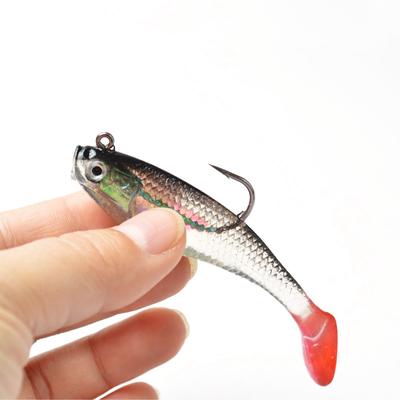 5 Stück 8 cm Weiche Angelköder T-Schwanz Angelköder für Süßwasser Salzwasser
