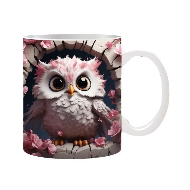 3D Owl Owl Ceramic Coffee Mug Cute Tea Cup Animal Animal Bird Cute