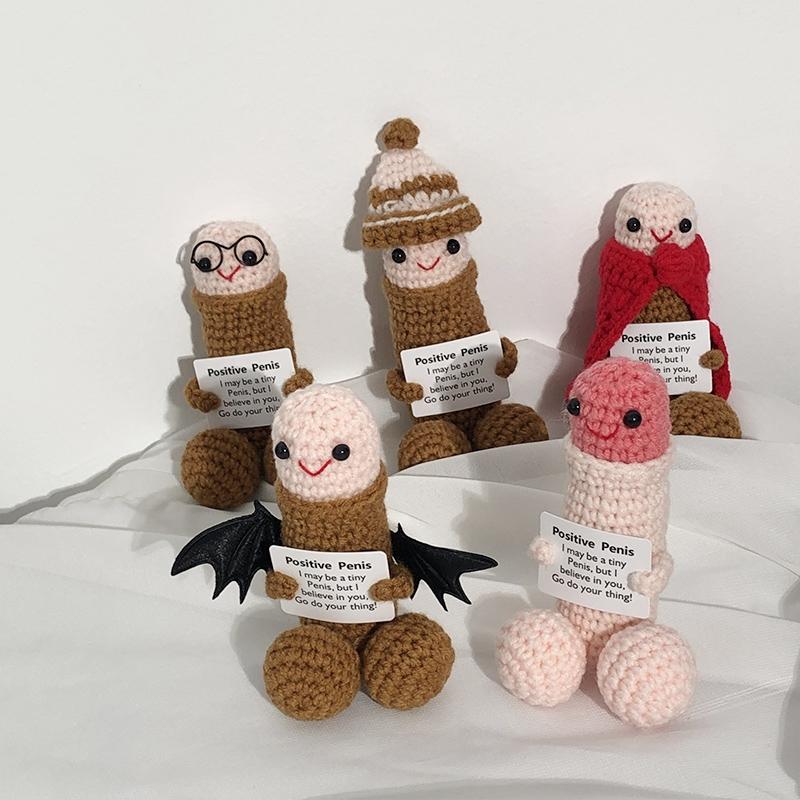 Crochet Ornament Desk Accessories Handmade Doll Birthday Party Decoration Party Gift Favors Hand Knitted Ornament