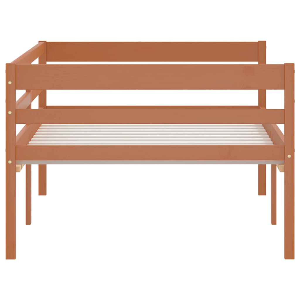 Vidaxl Bed Frame, Honey Brown, Solid Pine Wood, 90 X 200 Cm