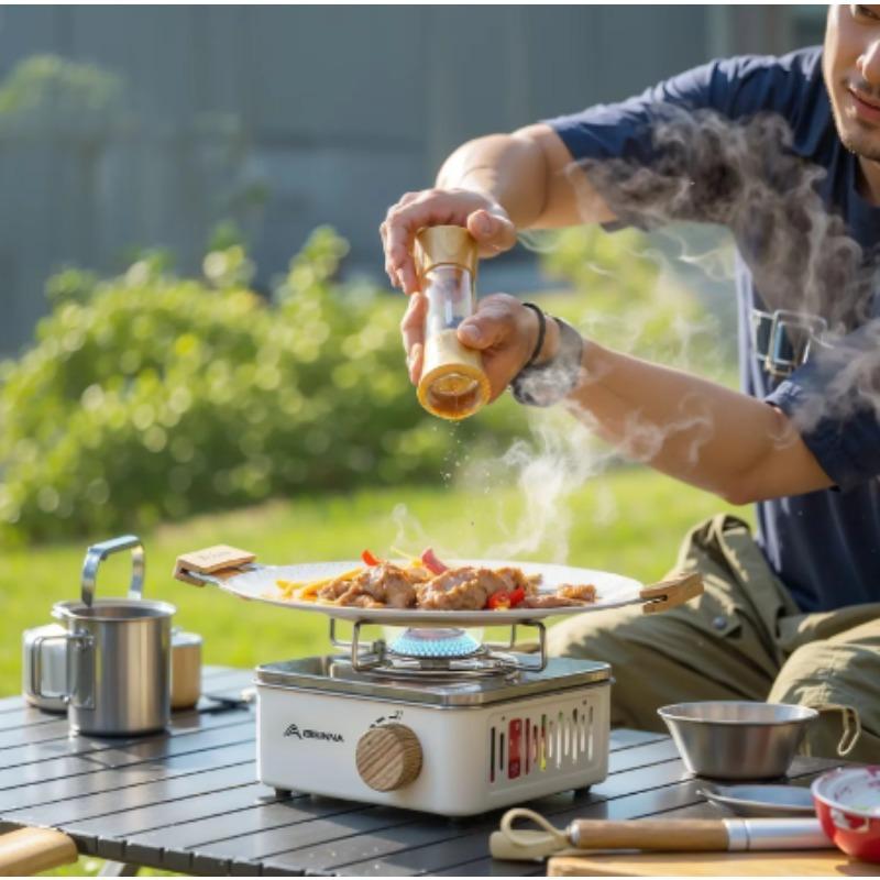 Camping Gas Stove 2800W High Firepower Portable Cassette Stove Kitchen Picnic Electric Gas Burner Outdoor Camp Tent Stove