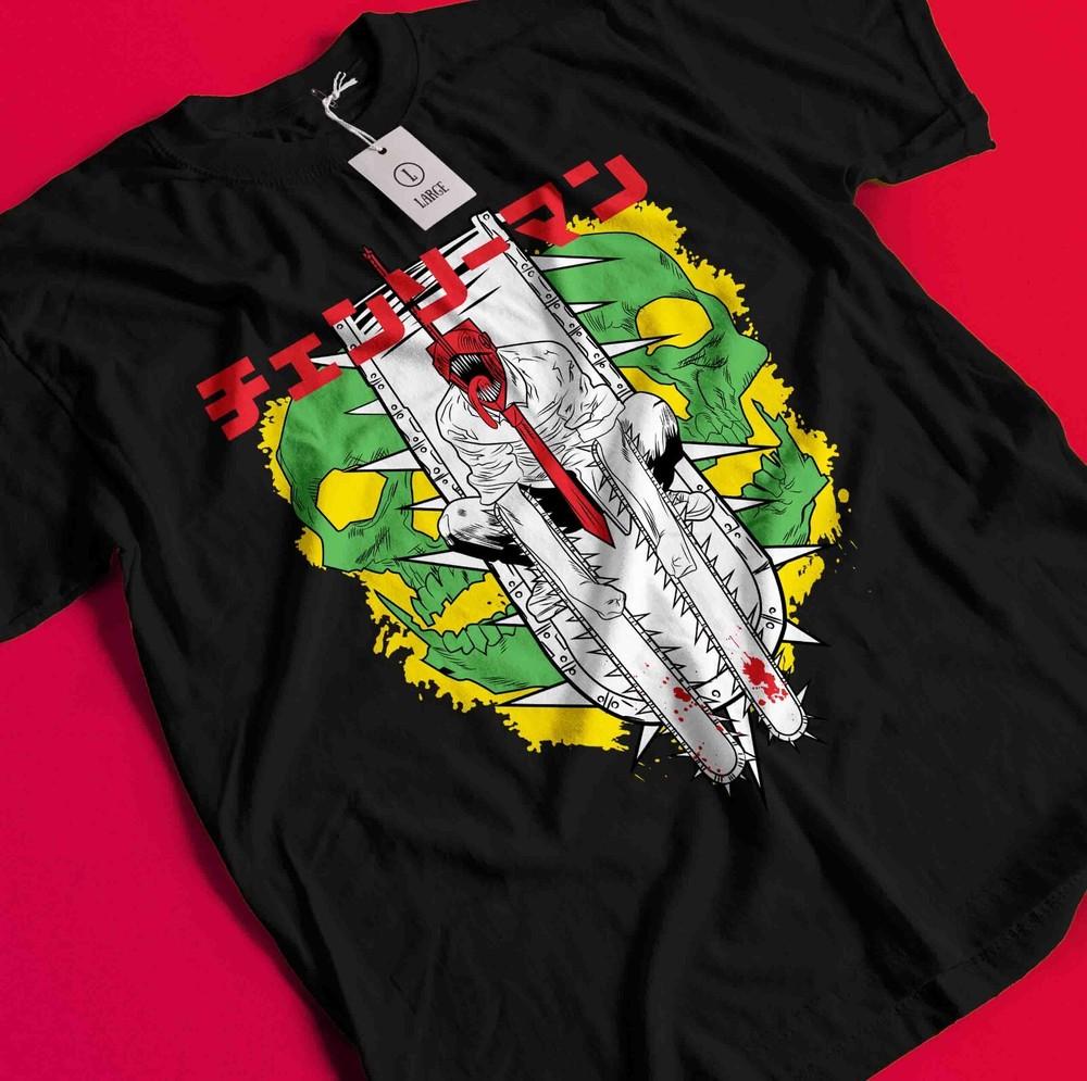

Chainsaw Man Makima T-Shirt Asa Aki Anime Denji Shirt Power Tshirt All Size Tee BB665 XL