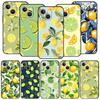 Fruit Lemon Phone Case For iPhone 16 13 15 14 12 11 Pro MAX XR X SE XS 7 8 Plus Soft TPU Shell Cover