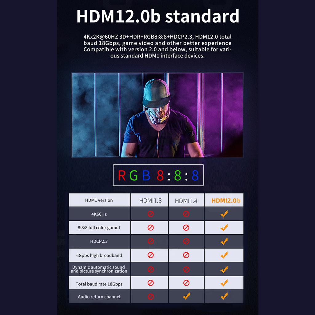 HD375 HDMI-compatible Audio Extractor eARC AUX Coaxial DAC Extractor Audio Splitter Converter For Speaker Amplifier