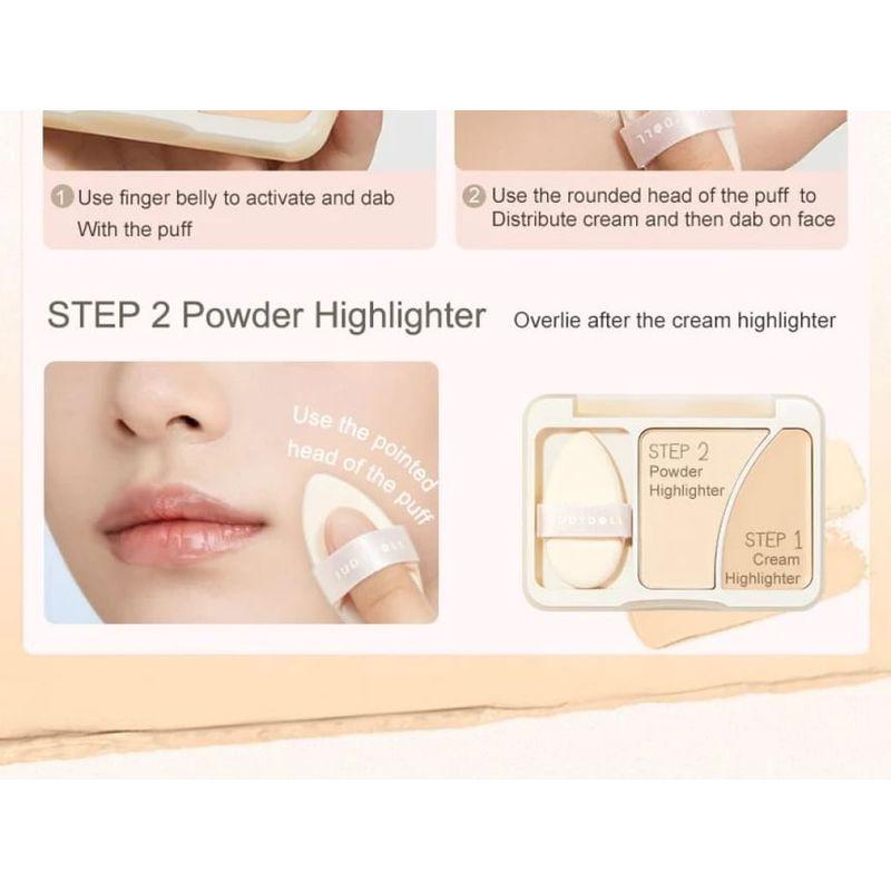 Judydoll - Dual-Color Highlighter Palette - 2 Colors