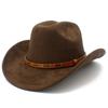 Multi-color Optional High-quality One-word Top Classic Simple Western Cowboy Hat Tan Leather Rivet Accessories Top Hat