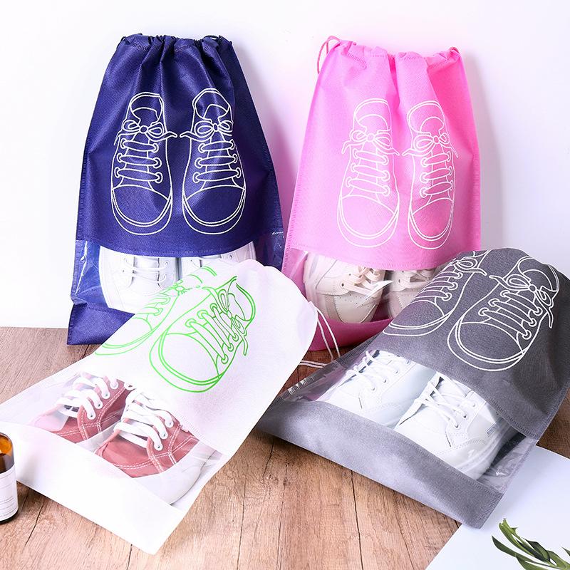 5PCS non-woven shoe bag, shoe storage bag, drawstring bundle bag, shoe bag, dust bag, travel shoes, overshoe bag.