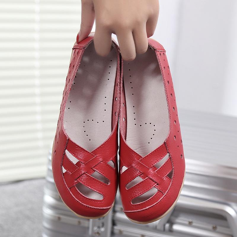 Women Flats Shoes Slip On Shoes For Women Fashion Women's Moccasins Flat Genuine Leather Women Shoes Casual Female Zapatos Mujer