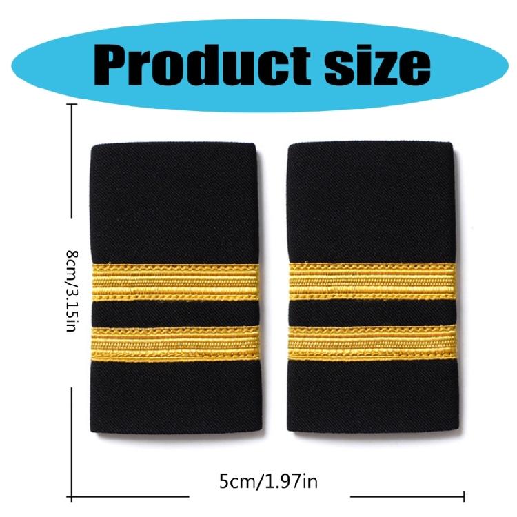 2pack Versatiles Embroidery Badge Unique Epaulet Decorative Clothing Epaulettes for Sewing Projects