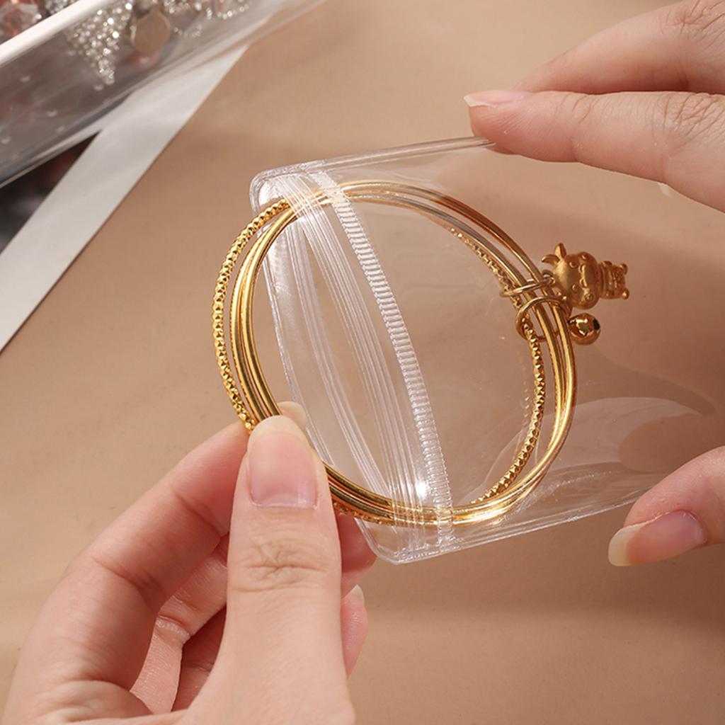 Transparent Storage Bag Earrings Necklace Hand Jewelry Box Portable Earrings Ring Storage Bag