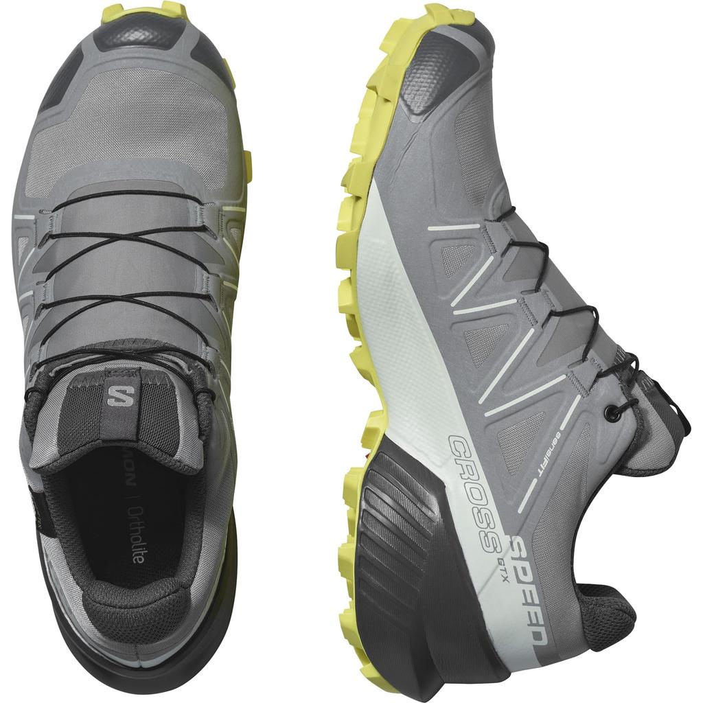 Trail Running SPEEDCROSS WOMEN L47569500 Lime Cm [Salomon] GORE-TEX (Speedcross Gore-Tex) Sharkskin/Clearly Aqua/Sunny 25.5