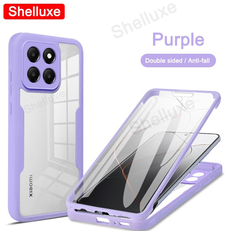 360 Full Body Front+Back Clear Case Shelluxe For Xiaomi 14 14T Pro Mi 14 Mi14 Ultra Mi14T Pro Silicone Double Sided Phone Cover