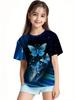 Abbigliamento Bambina Vestiti Bambina Maglietta Manica Corta Bambina Stampa Farfalla Carina Kawaii Girocollo Top Bambina Vestiti Estivi Bambini