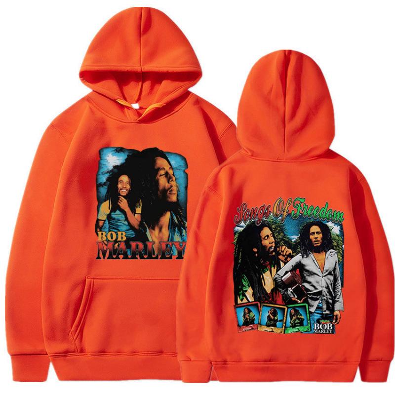 Europäische Größe Bob Marley Album Grafik Hoodie