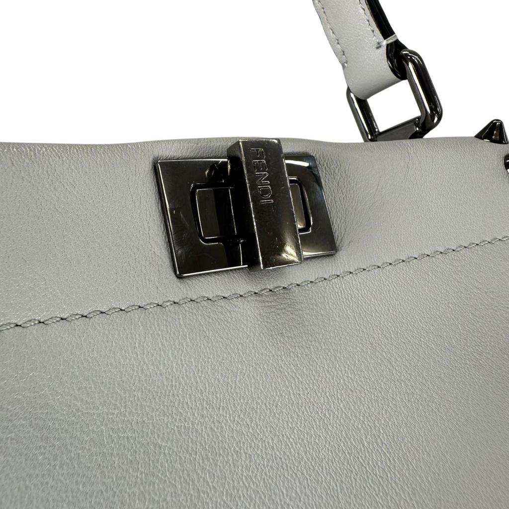 Fendi Pea Curve Handbag Blue Women Used