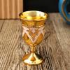 Luxurious Sense Goblet Renaissance Chalice Communion Cup European Retro Metal Wine Cups Medieval Gold Wine Glass Party Supplies