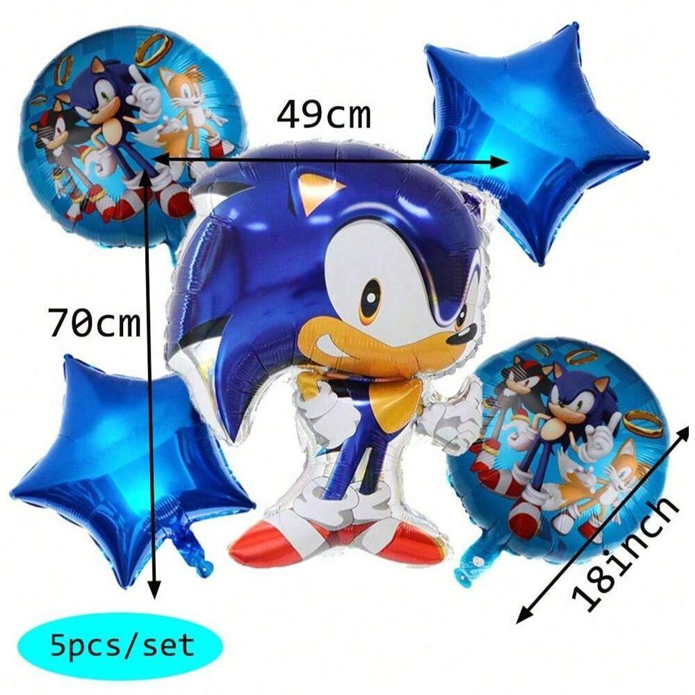 Sonic-themed Sonic Cartoon Balloon Set for Birthday Party Decoration