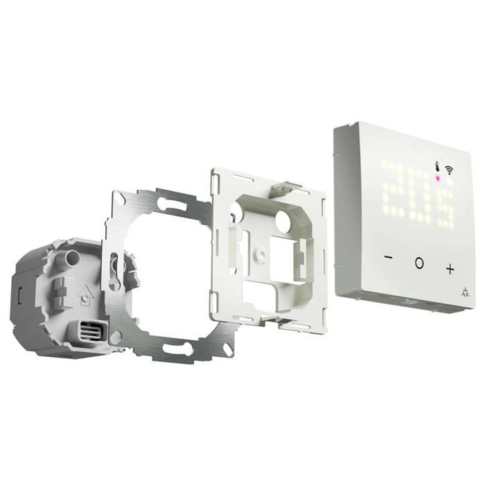 Thermostat encastré - EBERLE - UTE 3500-RAL9010-G-55 - Wi‑Fi Matter - Chauffage/Refroid. - Apps Smart Home