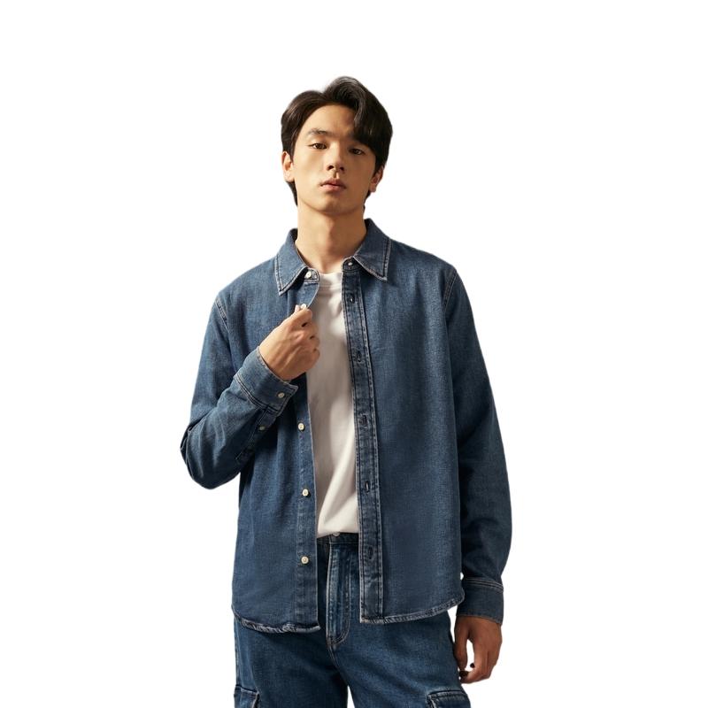 Calvin Klein Camicia Denim Classica Vintage Slim Fit Uomo camicie Denim-Blu J326026