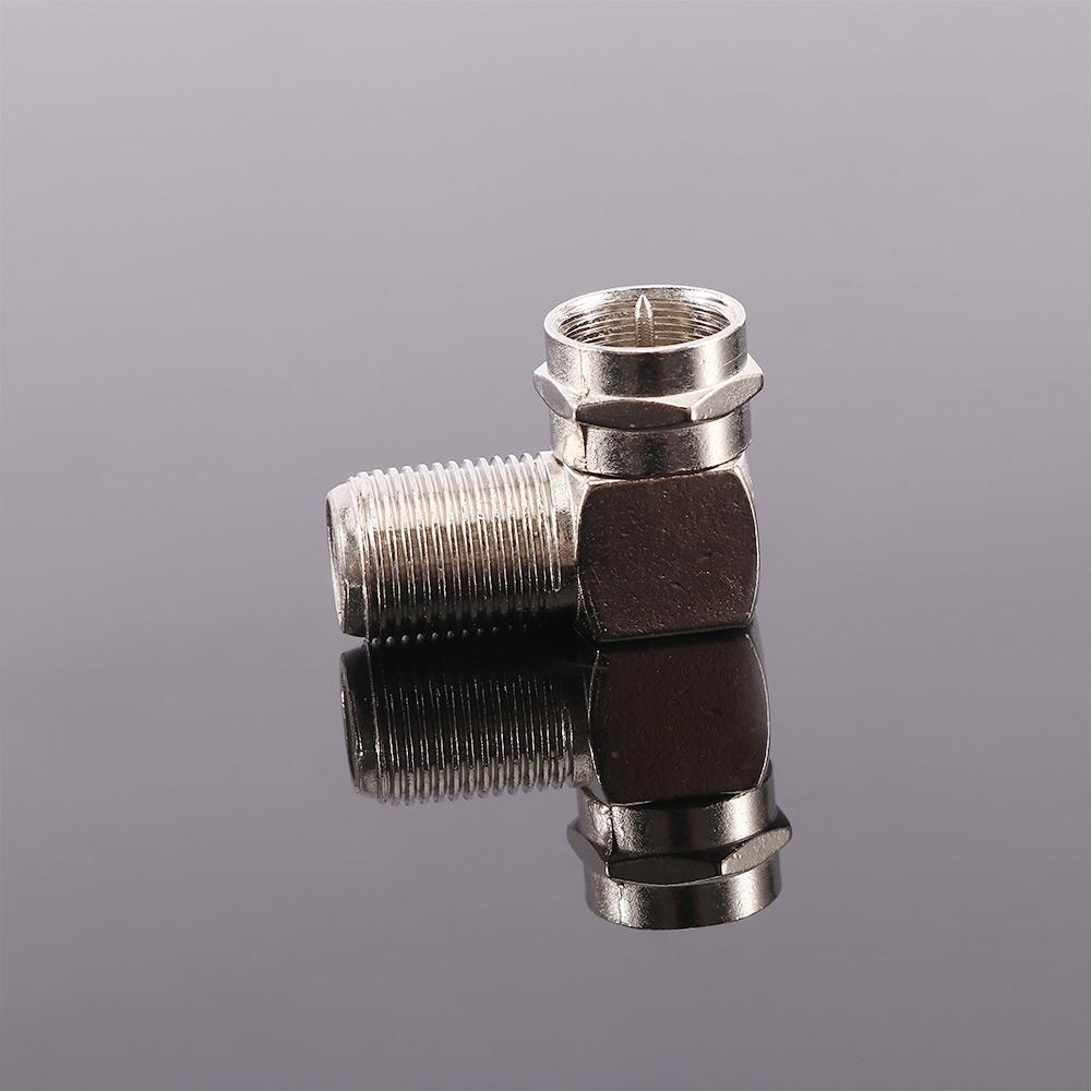 90 Degree RF Coaxial Right Angle F Male To F Female TV Aerial Antenna Plug Cable Connector Adapter