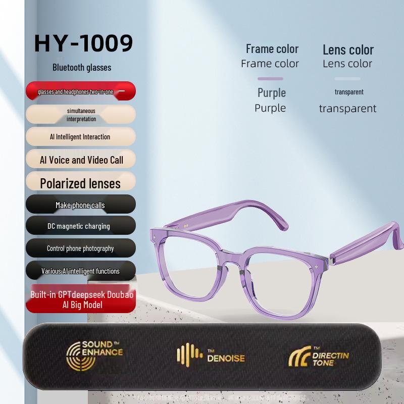 Smart AI Bluetooth Sunglasses with Multifunctional Headphones: Real-Time Translation, Calls, and Music Without Interference