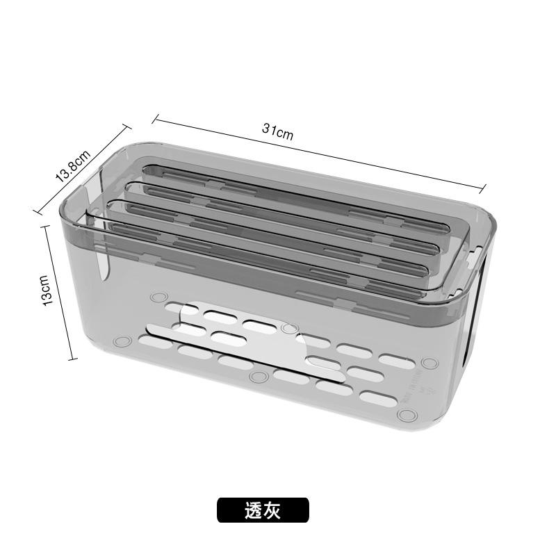 Desktop Data Cable Storage Box Socket Data Cable Storage Rack Wire Sorting Box Household Storage Boxes Bins Organization
