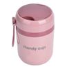 Insulated Soup Containers 500ml Double Anti Scald Heatable Insulated Food Container with Foldable Spoon for   School