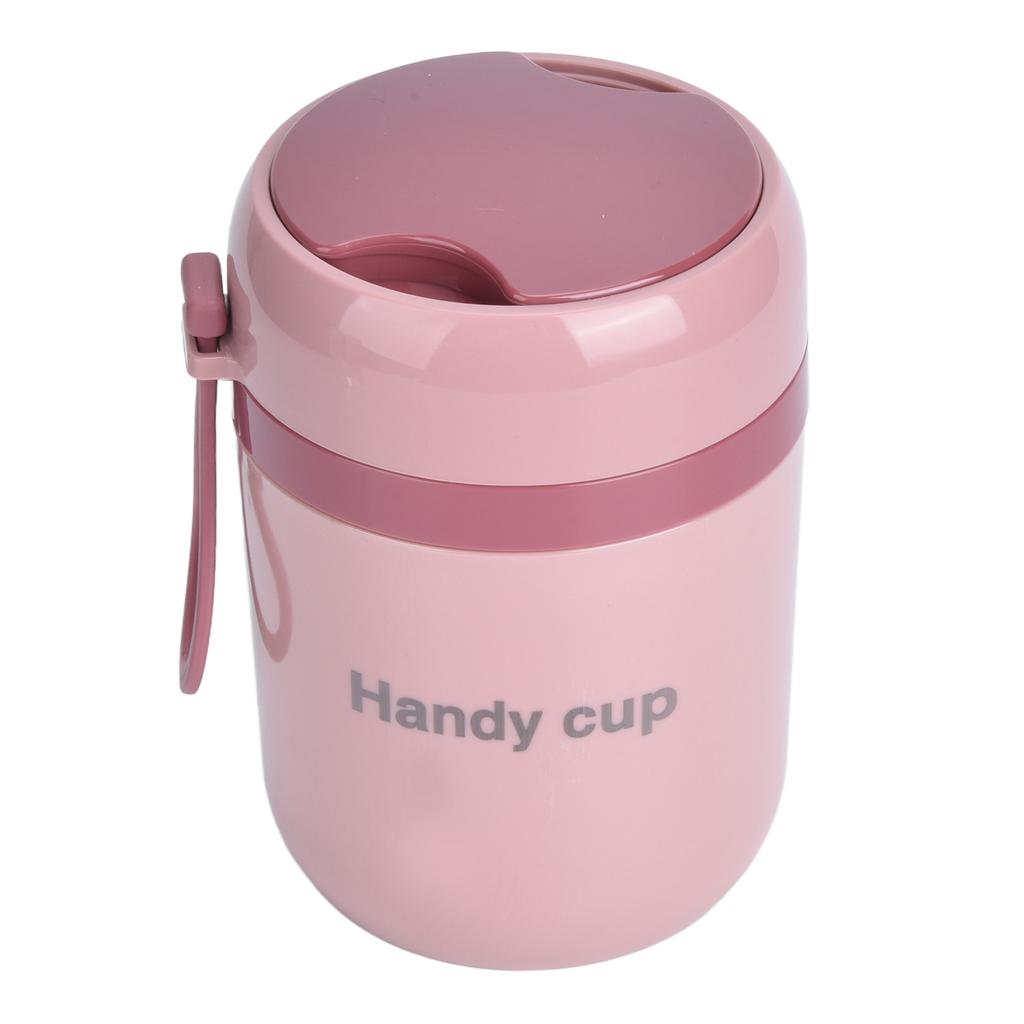 Insulated Soup Containers 500ml Double Anti Scald Heatable Insulated Food Container with Foldable Spoon for School